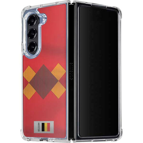 Belgium Soccer Flag Galaxy Z Fold5 5G Clear Case
